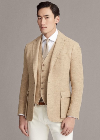 Men's Ralph Lauren Hadley Herringbone Blazers | 093742MAD